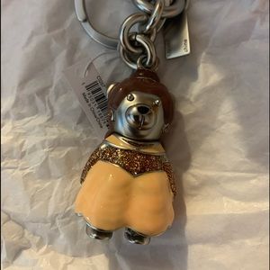 Coach Disney Princess Belle Bear Key Fob Charm